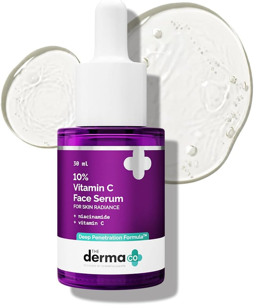 The Derma Co Face Serum - 10% Vitamin C with Niacinamide & Hyaluronic Acid, 30ml
