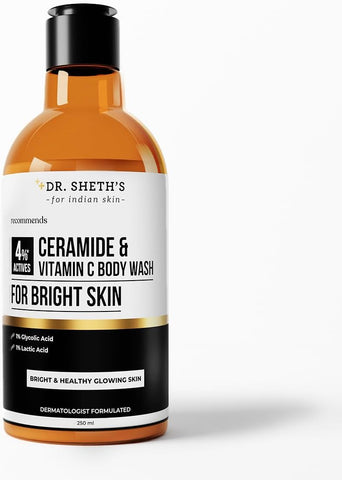 Dr. Sheth's Ceramide & Vitamin C Body Wash - Nourishing, Brightening - 250mL