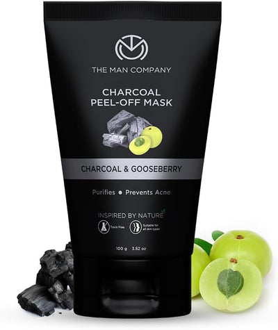 The Man Company Charcoal Peel Off Mask with Moringa & Gooseberry - 100g