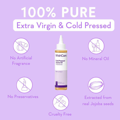 WishCare Jojoba Oil - 100% Pure Cold-Pressed, Unrefined, 100ml - Image 4
