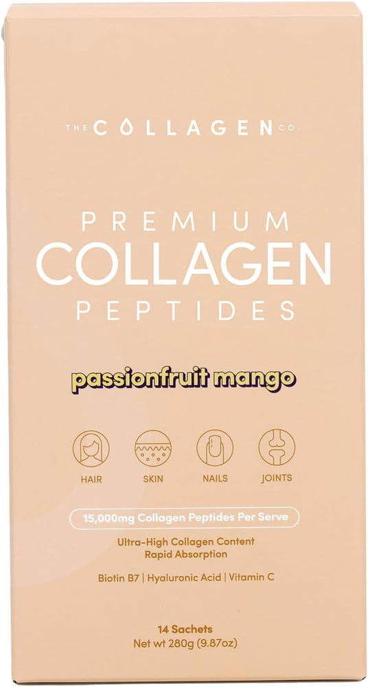 The Collagen Co Beauty Supplements - Passion Fruit Mango Sachets, 15g x 14