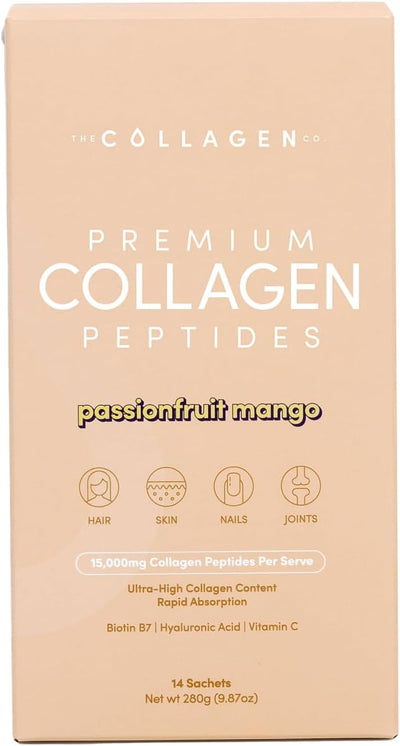 The Collagen Co Beauty Supplements - Passion Fruit Mango Sachets, 15g x 14