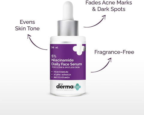 The Derma Co 5% Niacinamide Face Serum with Alpha-Arbutin, 30ml - Image 3