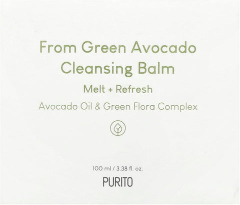 Purito From Green Avocado Cleansing Balm - Hydrating Makeup Remover with Watermelon & Baobab Oils - 100ml - Image 2