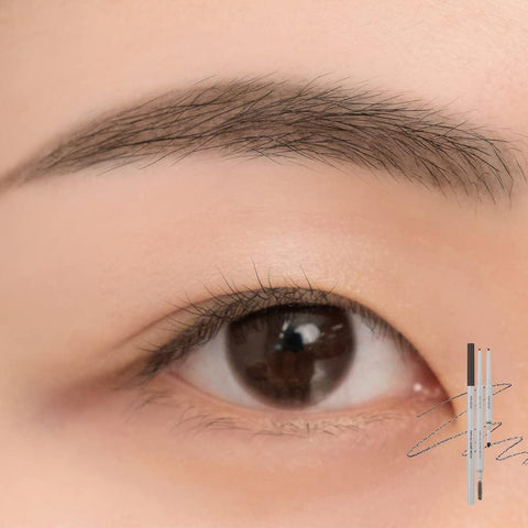 Rom&Nd Han All Sharp Brow - Classic Gray, 1.5mm Precision Pencil with Powder & Spoolie - Image 2