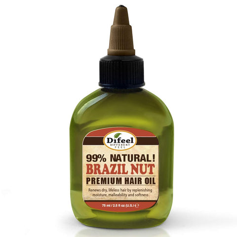 Difeel Premium Natural Hair Oil Brazilian Nut 75Ml