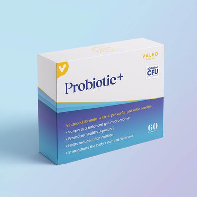 Valeo Probiotic+ - 4 Strains, 20 Billion CFUs - 60 Capsules