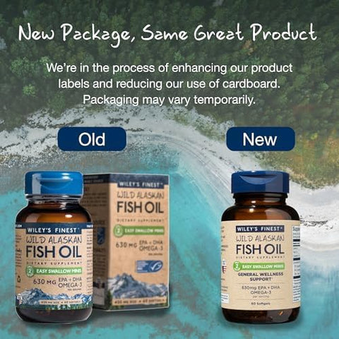Wiley's Easy Swallow Minis - Omega-3 Fish Oil Softgels 60's - Image 8