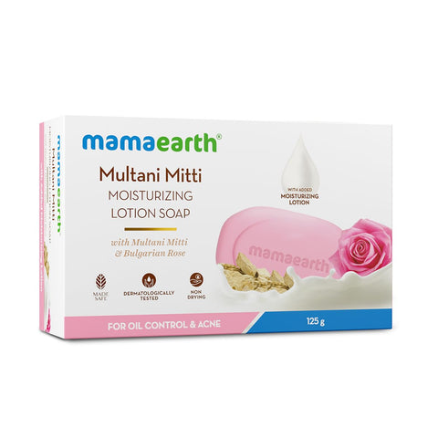 Mamaearth Multani Mitti Lotion Soap Single 125g (Pack of 4)