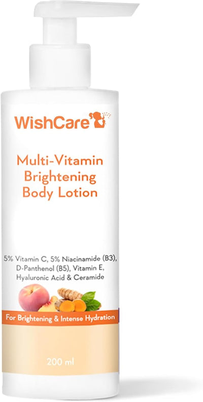 WishCare Multi-Vitamin Brightening Body Lotion - 5% Vitamin C & Niacinamide, 200ml