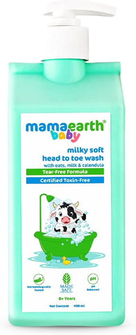 Mamaearth Baby Milky Soft 2-in-1 Body Wash & Shampoo - 400ml