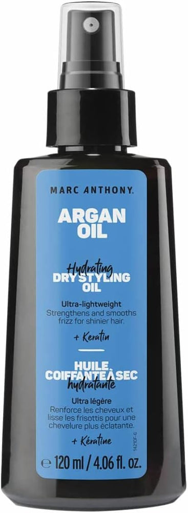 Marc Anthony Argan Oil Dry Styling Oil - Infused with Keratin, 120ml, 2 Pack