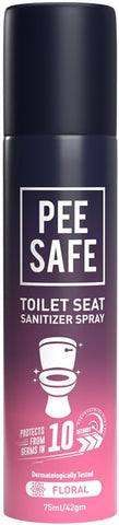Pee Safe Toilet Seat Sanitizer Spray - Floral Fragrance, 75ml