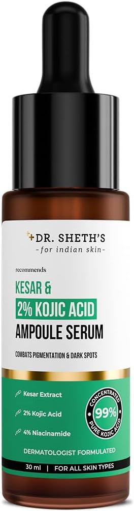 Dr. Sheth's Kesar & Kojic Acid Face Serum - Pigmentation Treatment, 30ml