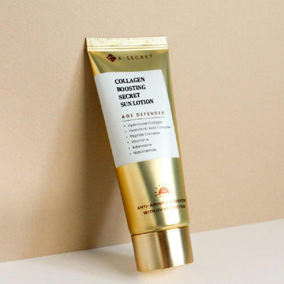 K-SECRET SEOUL 1988 Collagen Boosting Secret Sun Lotion, 560,000ppm Collagen, 50ml