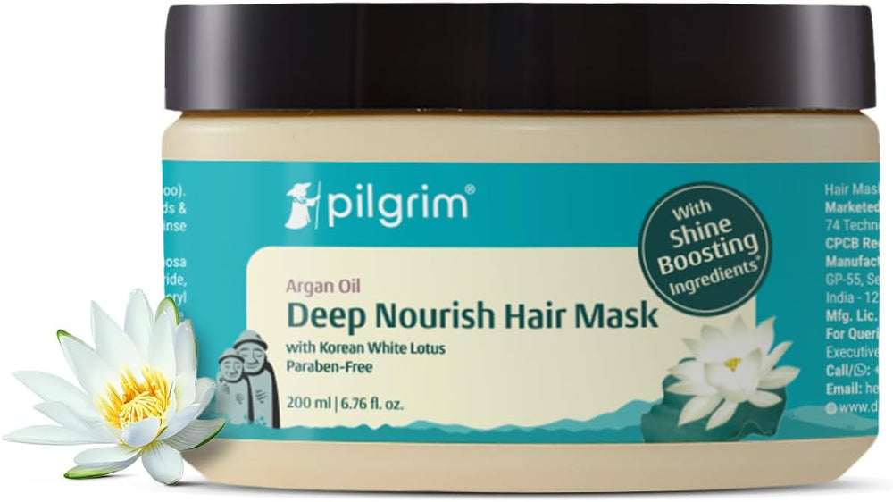 Pilgrim Argan Oil Hair Mask with White Lotus & Camellia - 200ml