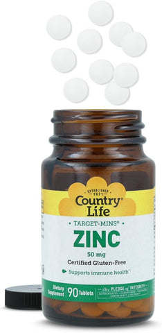 Country Life Zinc 50MG Tab 90's