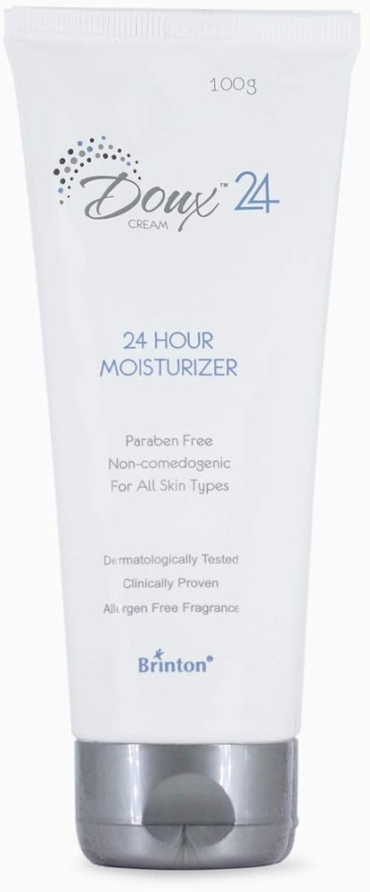 Brinton Doux 24 Hour Moisturizer Cream - Lightweight, Non-Greasy - 100g