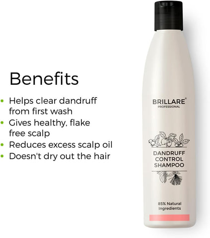 Brillaire Dandruff Control Shampoo - 85% Natural Ingredients - 300ml - Image 3