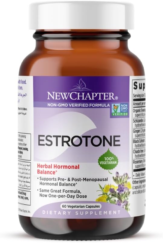 New Chapter Estrotone Menopause Supplement - Herbal Balance, 60 Vegetarian Capsules