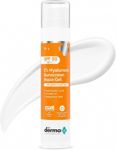 The Derma Co Hyaluronic Aqua Gel Sunscreen SPF 50 PA++++ - 50g