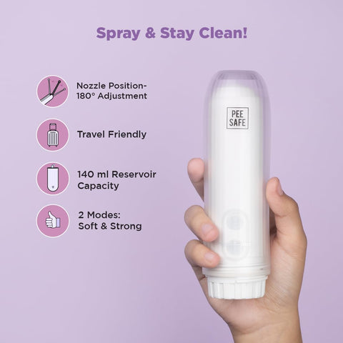 Pee Safe Portable Jet Spray - Compact Toilet Bidet with 140ml Tank - Image 5