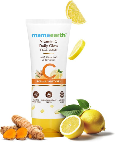 Mamaearth Vitamin C Face Wash with Turmeric & Aloe Vera - 100ml - Image 2