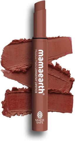 Mamaearth Moisture Matte Longstay Lipstick - Avocado & Vit E, 09 Espresso Brown, 2g