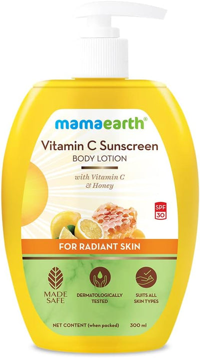 Mamaearth Vitamin C Sunscreen Body Lotion with SPF 30 - 300ml