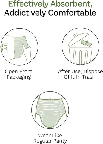 Pee Safe Disposable Period Panty - Super Absorbent, Medium-Large, Pack of 4 - Image 2