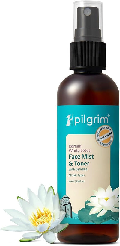 Pilgrim Korean Beauty White Lotus Face Mist & Toner - Alcohol-Free, 100ml