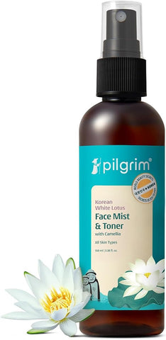 Pilgrim Korean Beauty White Lotus Face Mist & Toner - Alcohol-Free, 100ml
