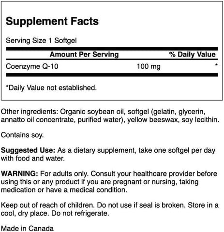 Swanson, Coq10, High Potency, 100 Mg, 100 Softgels