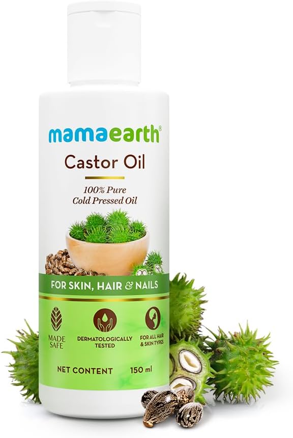 Mamaearth Castor Oil - 100% Pure Cold Pressed, 150ml