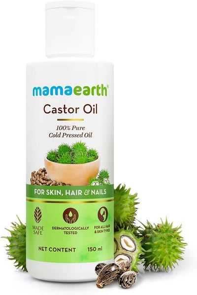 Mamaearth Castor Oil - 100% Pure Cold Pressed, 150ml