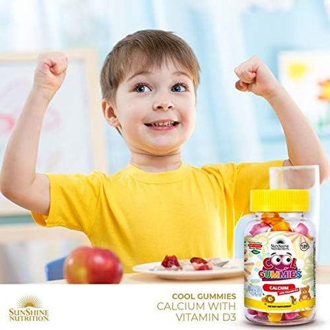 Sunshine Nutrition Calcium Gummies for Kids - Vitamin D3 Enriched, 120 Count - Image 2