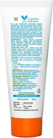 Mamaearth Kids Orange Flavour Toothpaste with Fluoride - 50g - Image 6