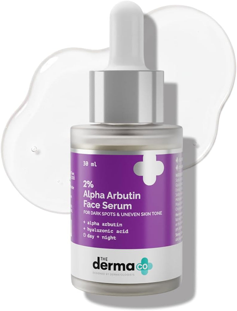 The Derma Co 2% Alpha Arbutin Face Serum - Dark Spot Corrector with Hyaluronic Acid, 30ml