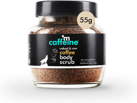 mCaffeine Naked & Raw Coffee Body Scrub - Exfoliating, Tan Removal - 55g