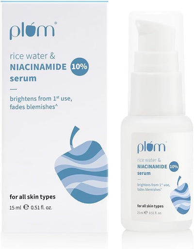 Plum Face Serum with 10% Niacinamide & Rice Water - 15ml