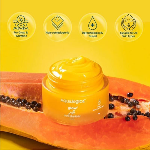 AQUALOGICA Glow+ Jello Moisturiser with Vitamin C & Papaya - 50g - Image 2