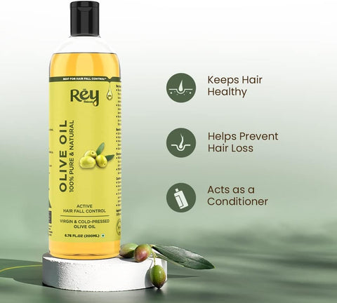 ReyNaturals Olive Oil Extra Virgin Cold Pressed for Massage - 200ml - Image 2