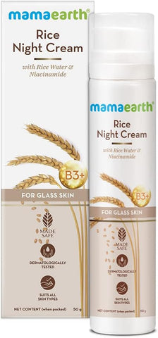 Mamaearth Rice Night Cream - Niacinamide & Rice Water - 50g - Image 2