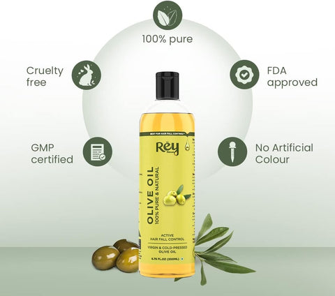 ReyNaturals Olive Oil Extra Virgin Cold Pressed for Massage - 200ml - Image 4