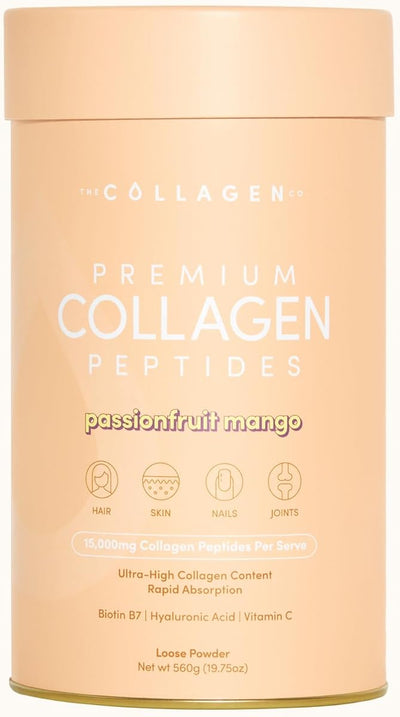 The Collagen Co Premium Collagen Peptides with Passionfruit Mango - 560g