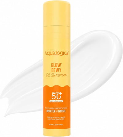 AQUALOGICA Glow+ Dewy Sunscreen SPF 50 with Vitamin C, 50g