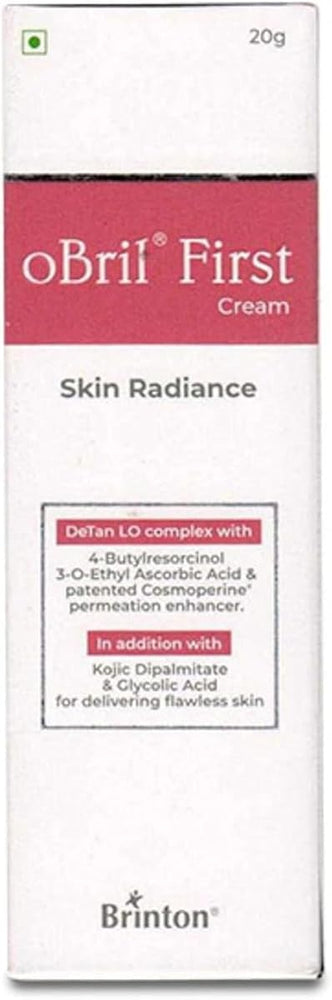 Brinton Obril First Cream - Face Moisturiser with Kojic Dipalmitate and Glycolic Acid, 20g