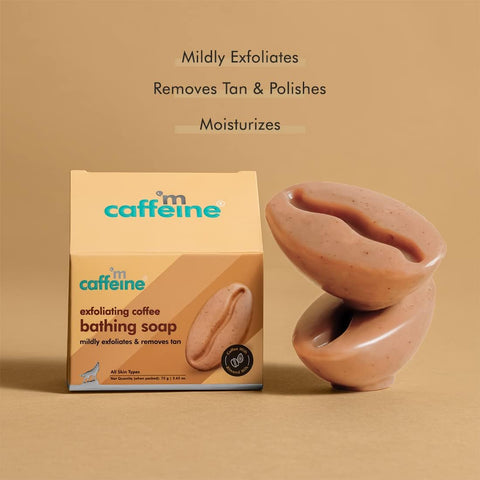 mCaffeine Exfoliating Coffee Bathing Bar - Vegan, Cruelty-Free - 100g - Image 3