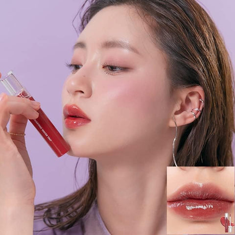Rom&Nd Glasting Water Tint 08 Rose Stream - Moisturising, Non-Sticky Lip Gloss - 4g - Image 2