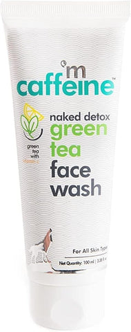 mCaffeine Naked Detox Green Tea Face Wash - 100ml, Paraben & SLS Free